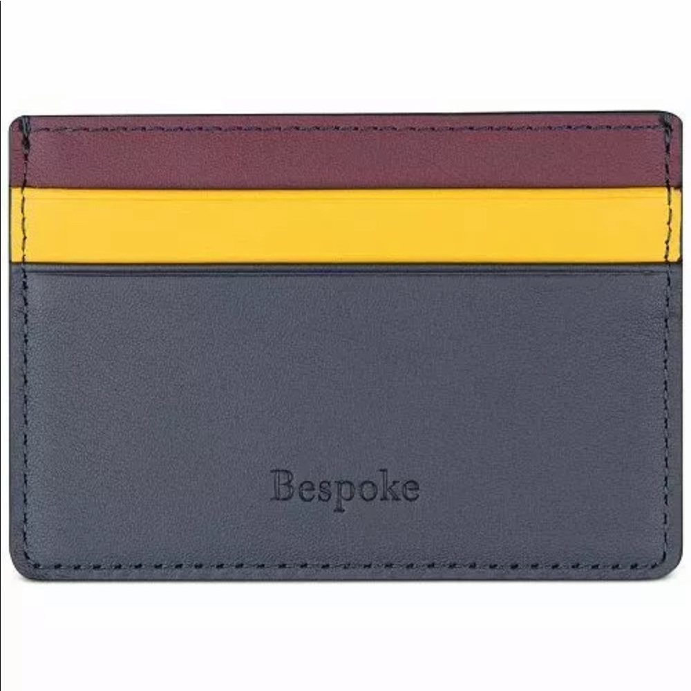 Bespoke Men's Colorblocked Nappa Leather Card Case